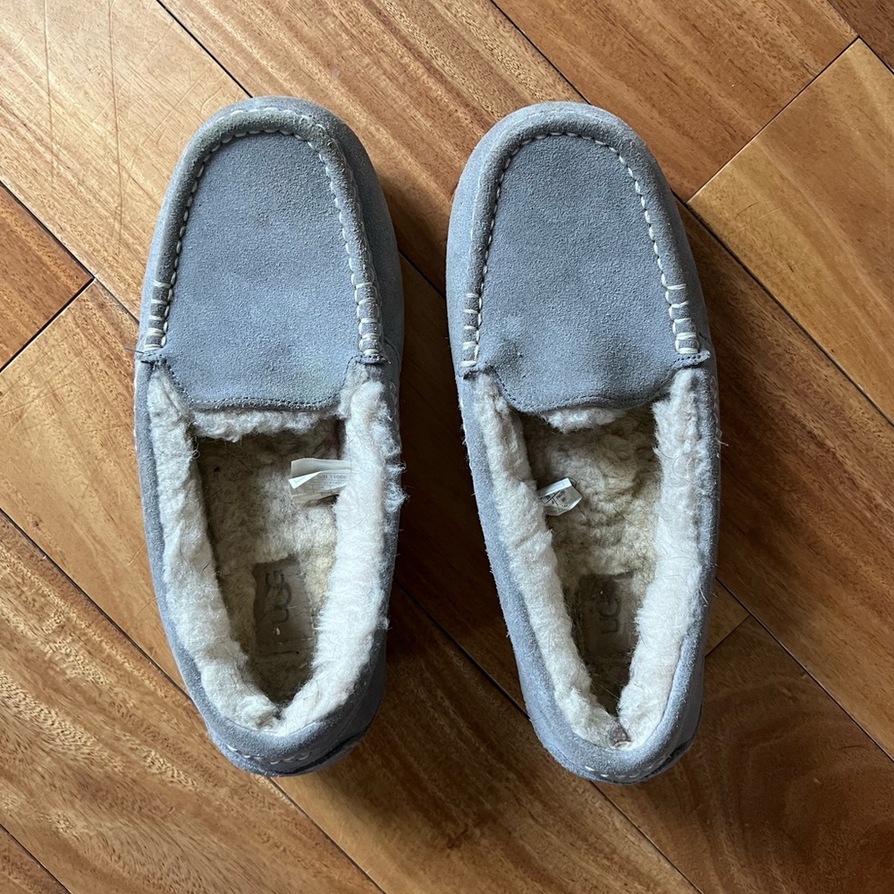 UGG Women's Gray Slippers with Plush Lining